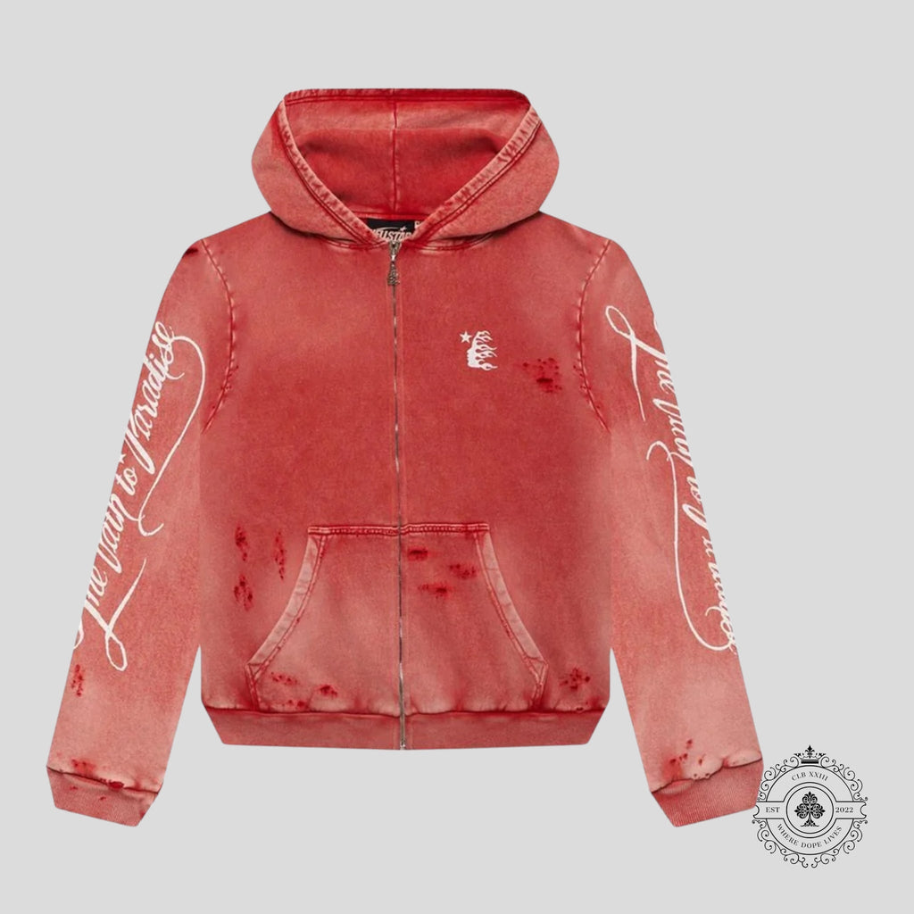 Hellstar Path to Paradise Zip Up in Red
