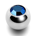 5mm Metallic Blue Replacement Ball Created with Crystals