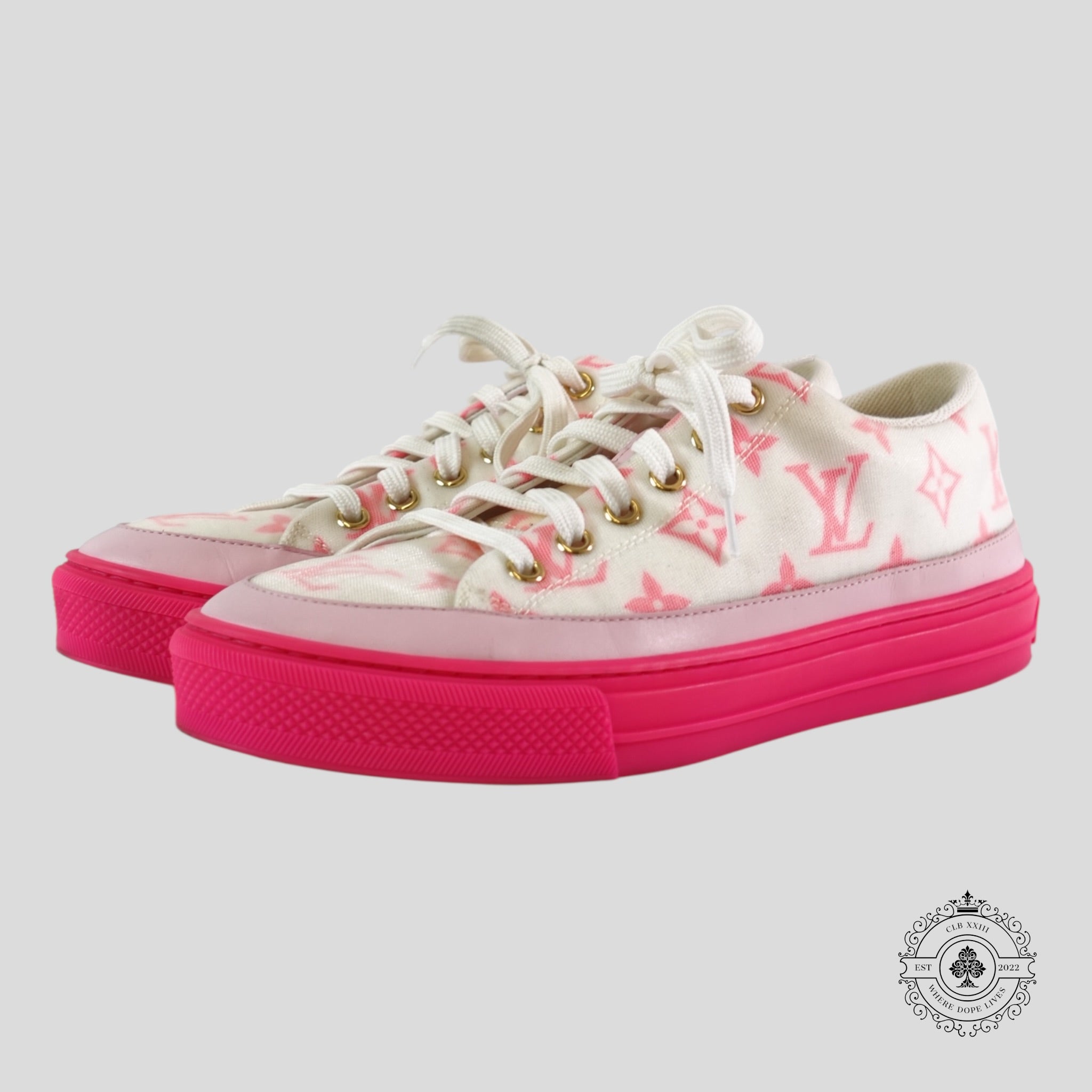 Louis Vuitton Stellar Low-Top Sneaker in Pink / White