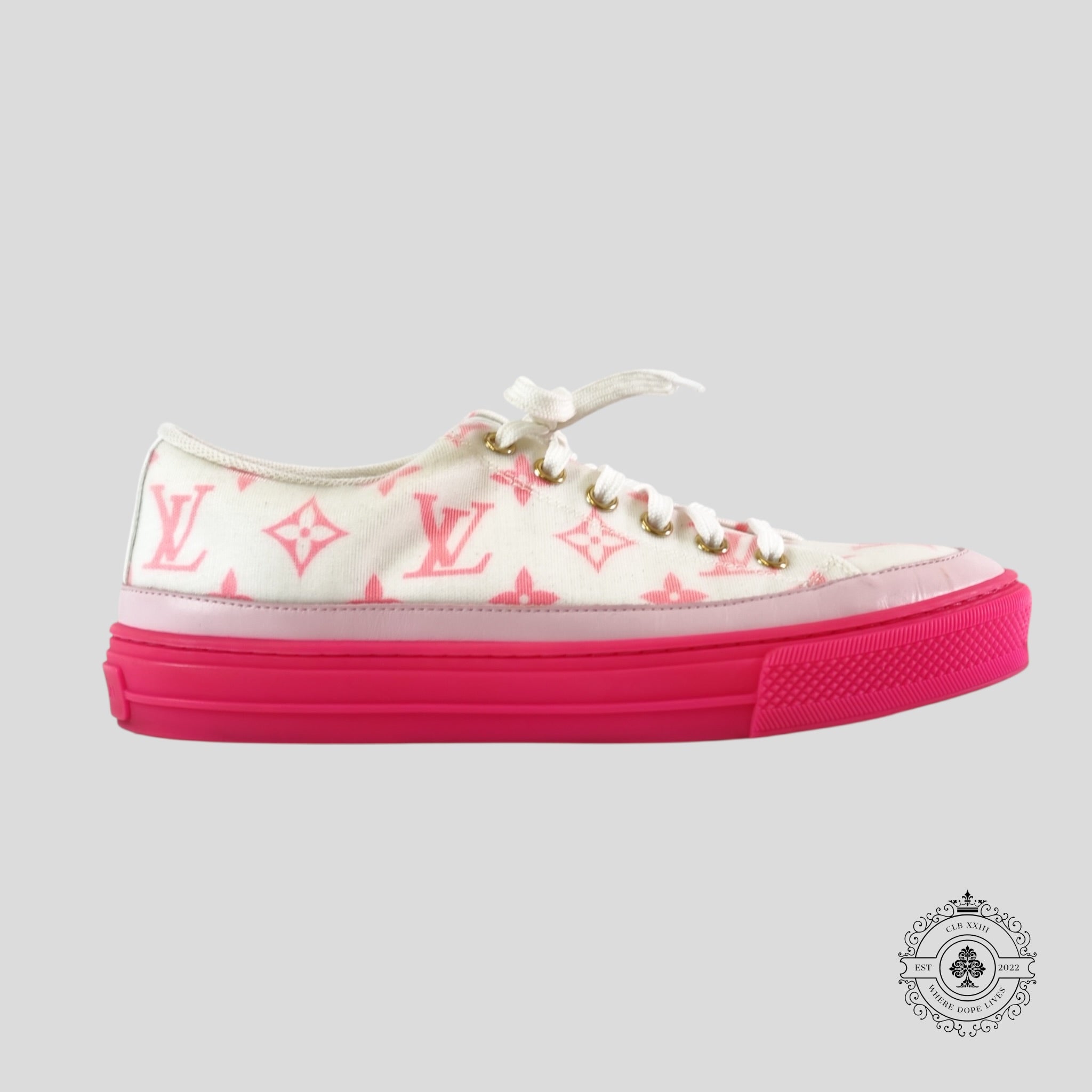 Louis Vuitton Stellar Low-Top Sneaker in Pink / White