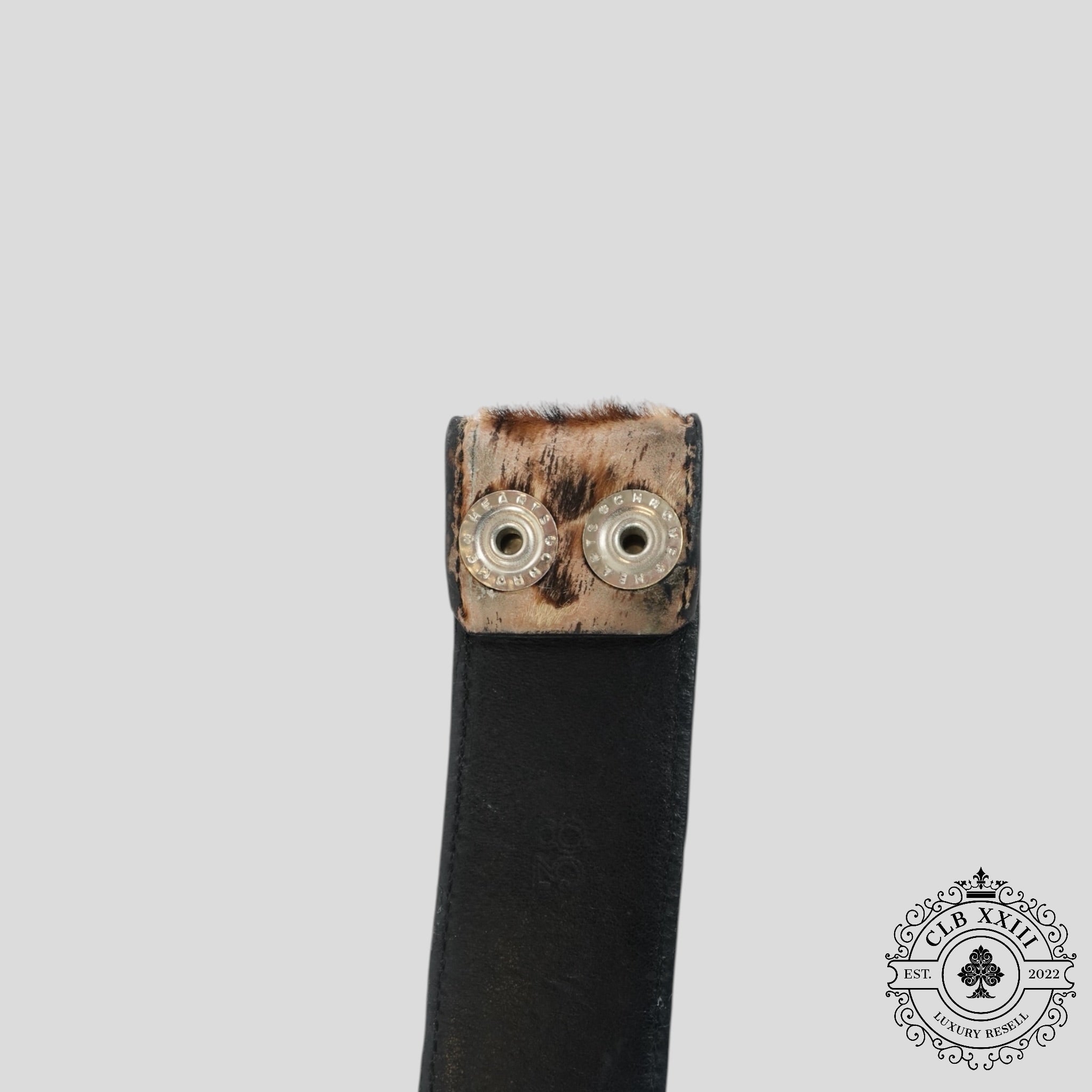 Chrome Hearts Leopard Pony Hair Belt Strap