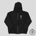 Chrome Hearts T Bar Logo Thermal Zip Up Hoodie in Black