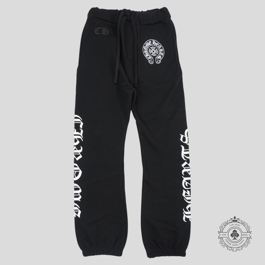 Chrome Hearts Horseshoe Logo Sweatpants in Black