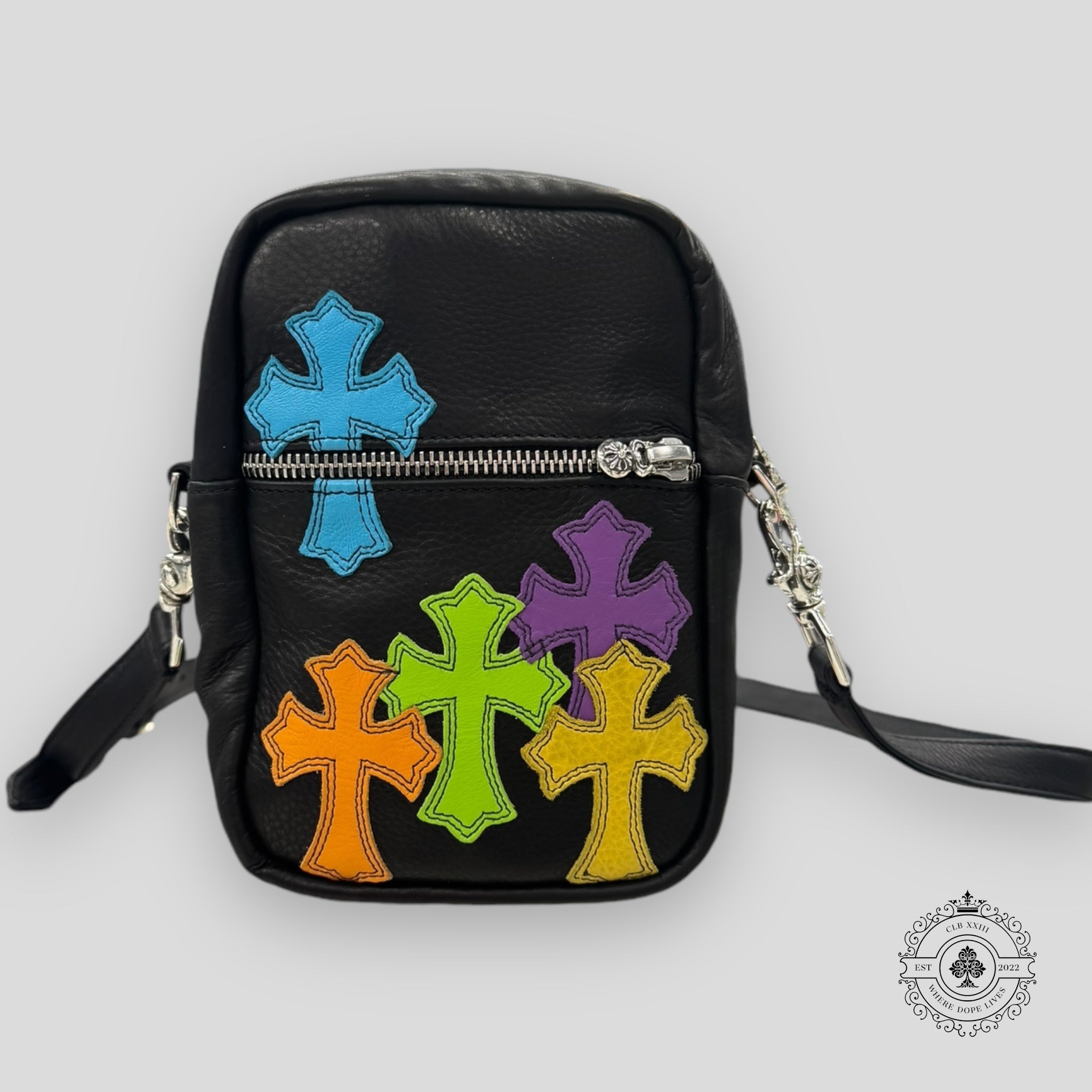 Chrome Hearts Leather Cross Patch Side Bag