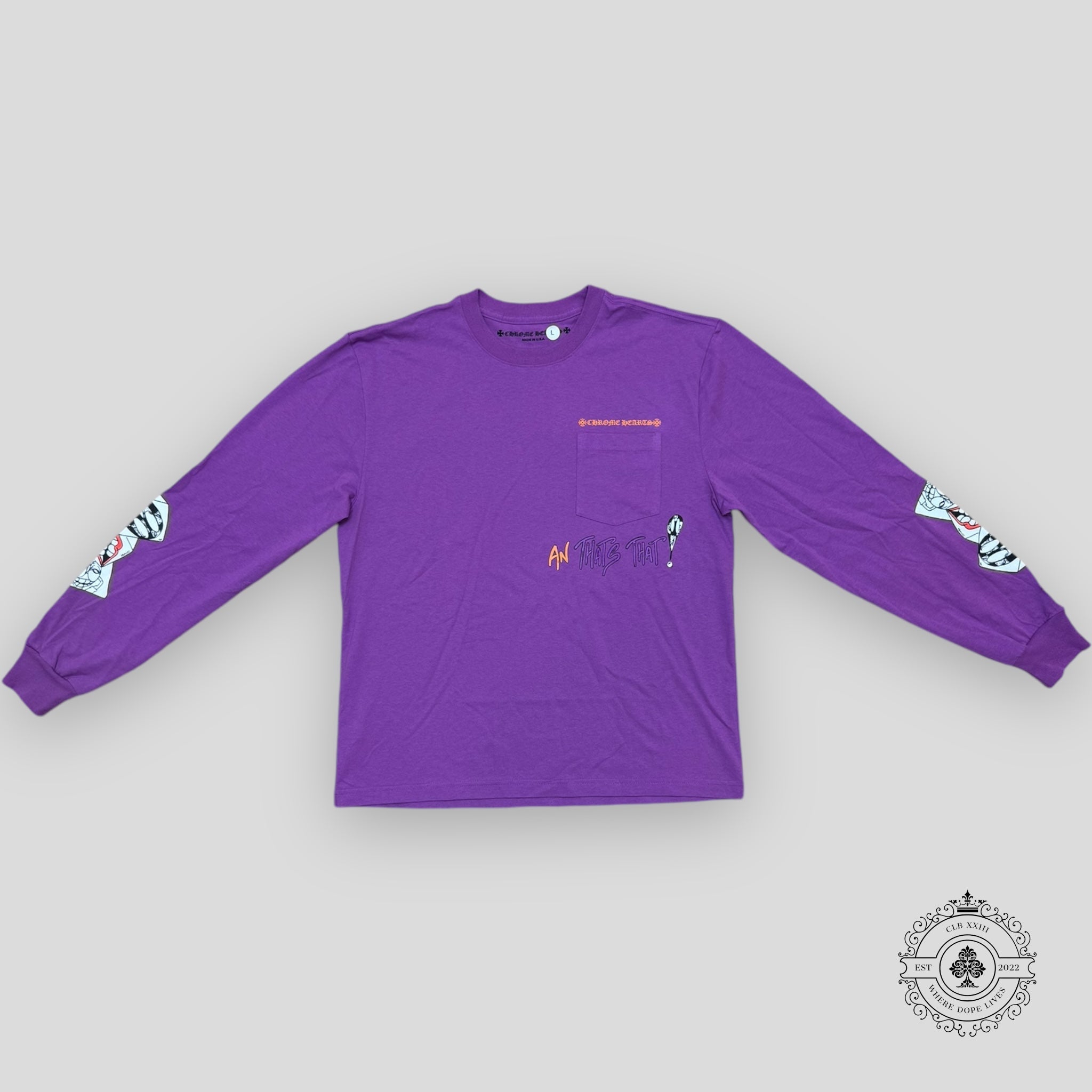 Chrome Hearts Matty Boy an That's That Long Sleeve in Purple
