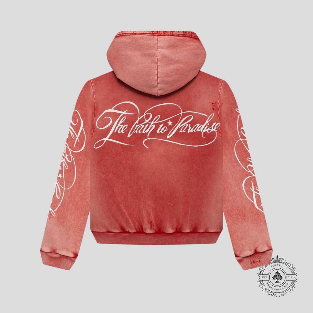 Hellstar Path to Paradise Zip Up in Red