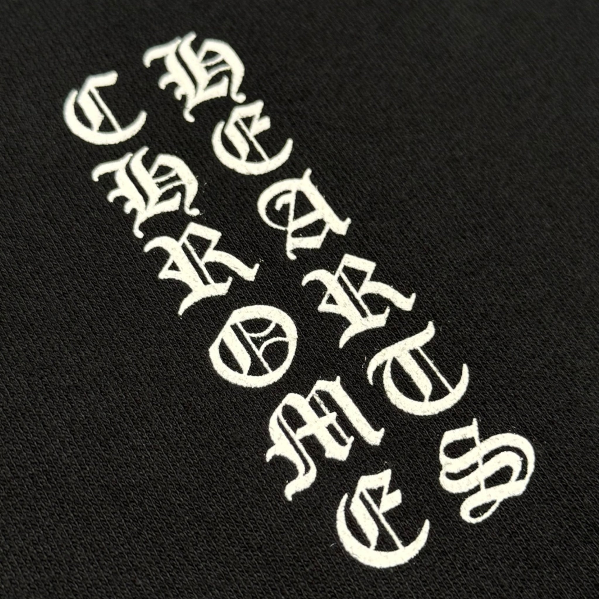 Chrome Hearts Vertical Fu Logo Hoodie in Black/White