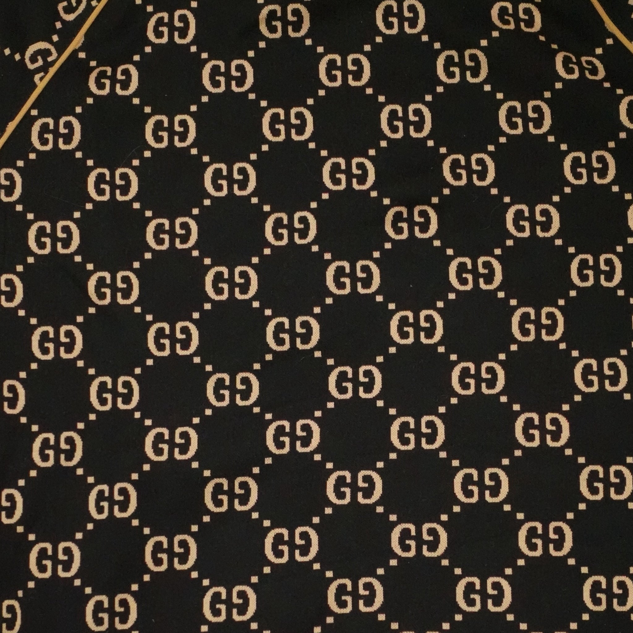 Gucci GG Jacquard Track Jacket in Black/Brown
