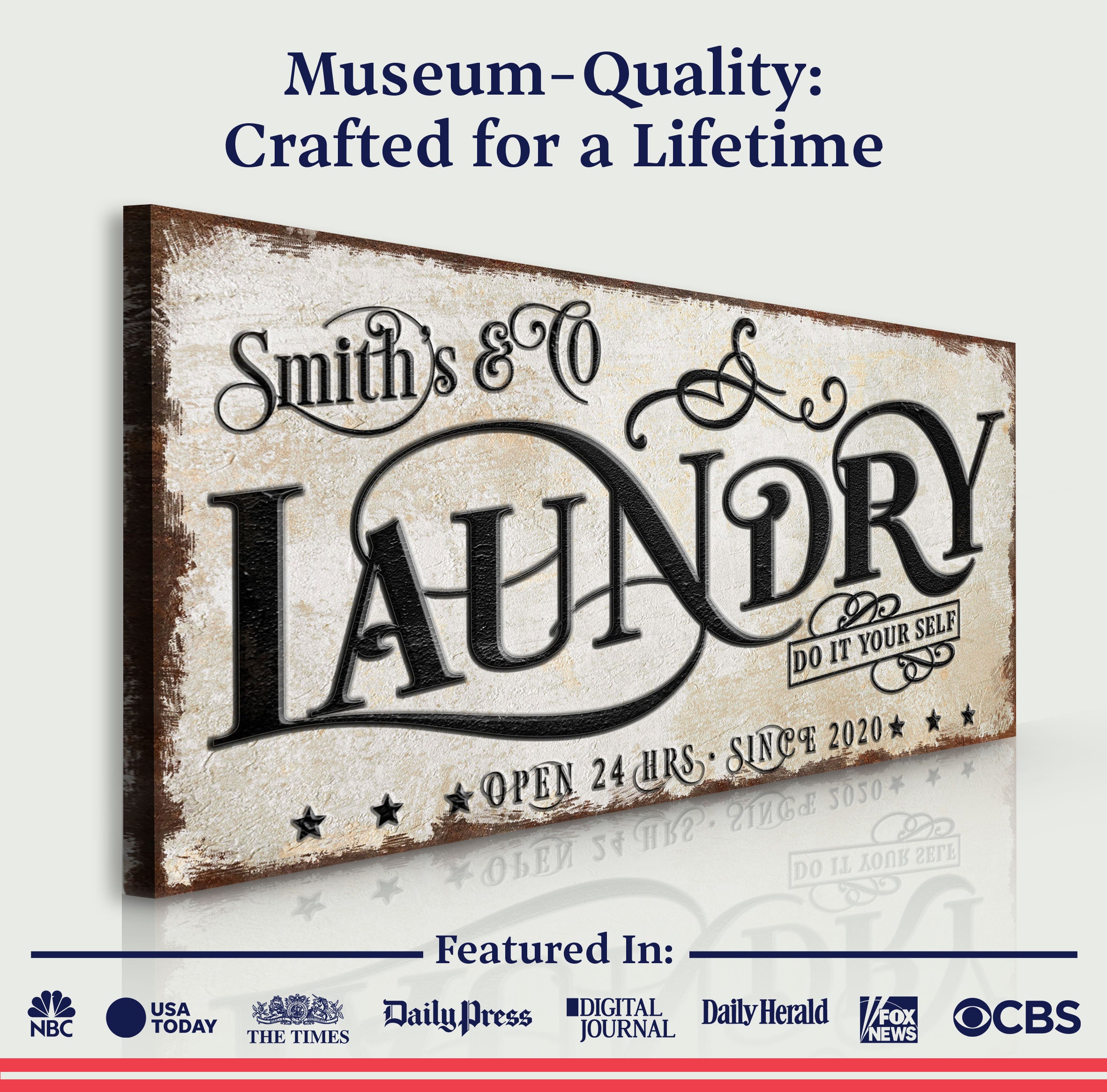 The Laundry Room Sign VI