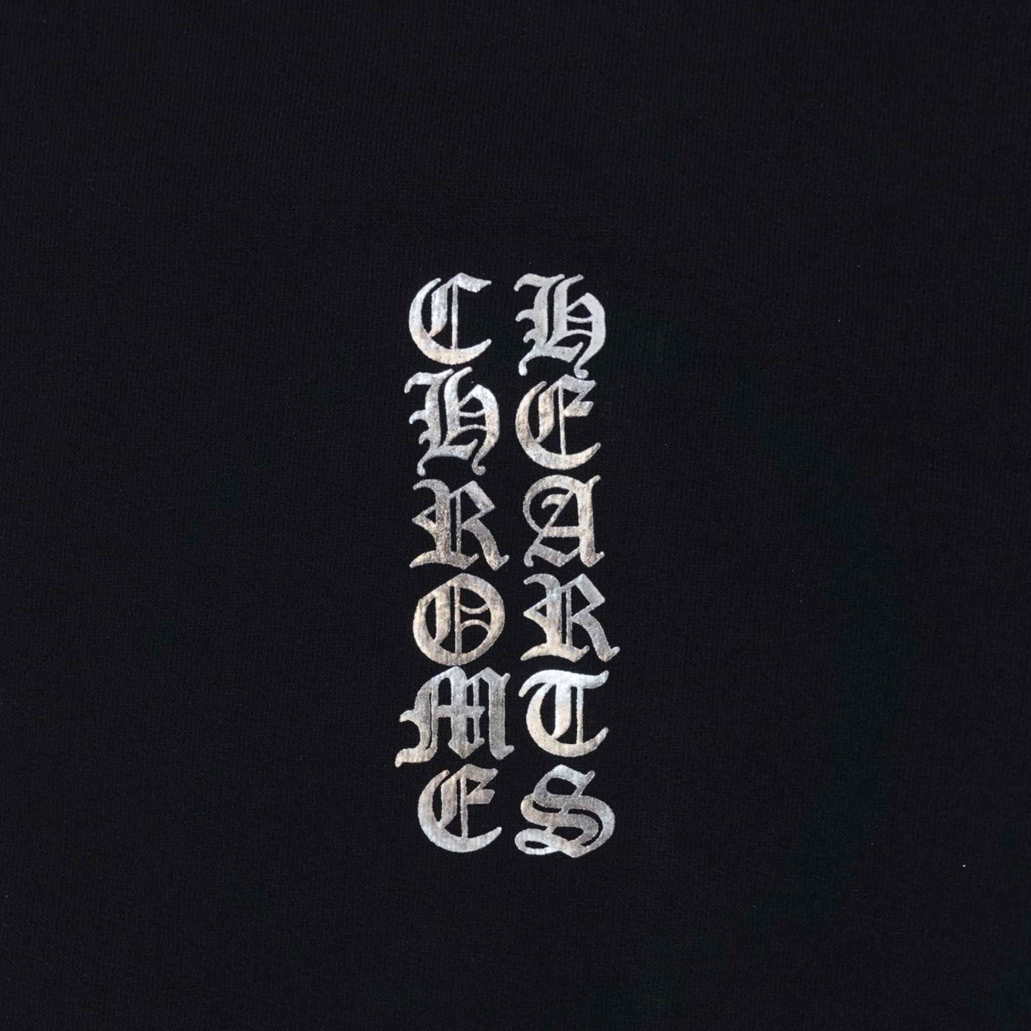 Chrome Hearts 1988 Vertical Logo Hoodie in Black/Silver
