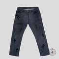 Chrome Hearts Levi Cross Patch Jeans in Black