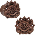 0G Organic Wood Dark Magic Hand Carved Plug Set