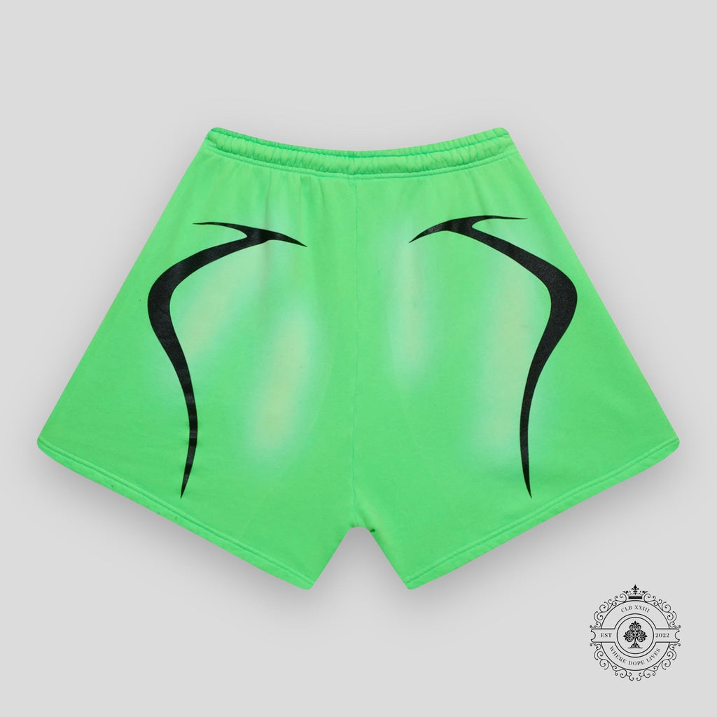 Hellstar Warm Up Shorts Neon Green