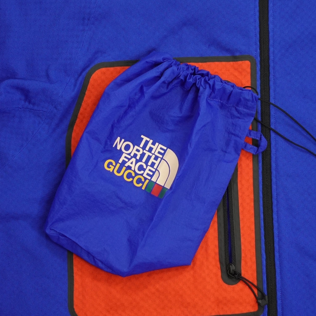 Gucci x the North Face Half Zip Pullover Hoodie in Blue