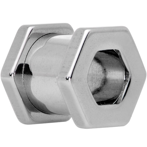 0G Geometric Hexagon Screw Fit Tunnel Plug Set