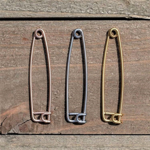 14G Rose Gold Tone Punk Rock Safety Pin Industrial Barbell 38mm