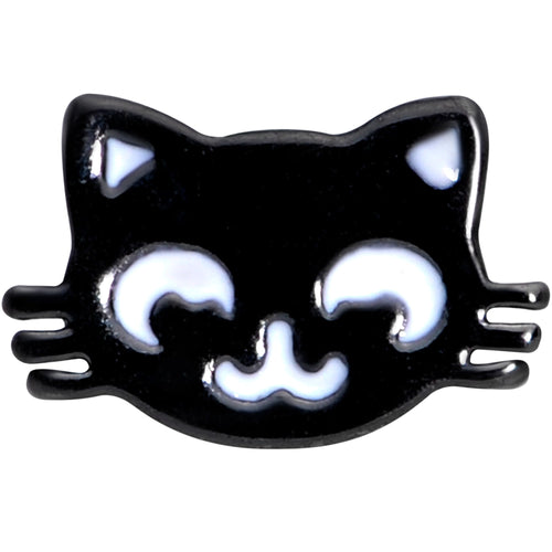 16G 1/4 Black Cat Mouse Halloween Cartilage Tragus Earring