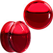 Acrylic Fake Blood Filled Halloween Saddle Plug Set 0G to 1 Inch