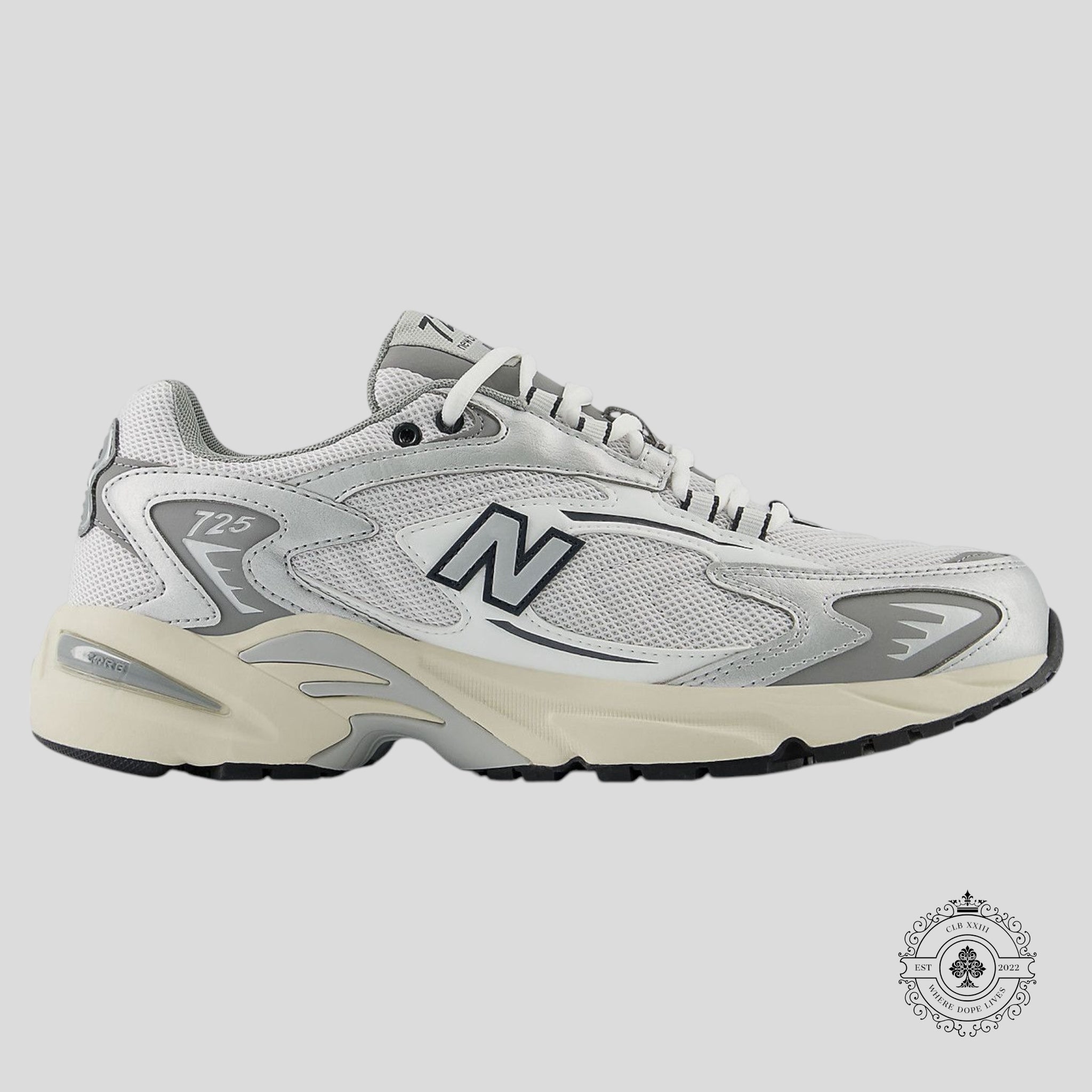 New Balance 725v1 Metallic Silver Slate Grey