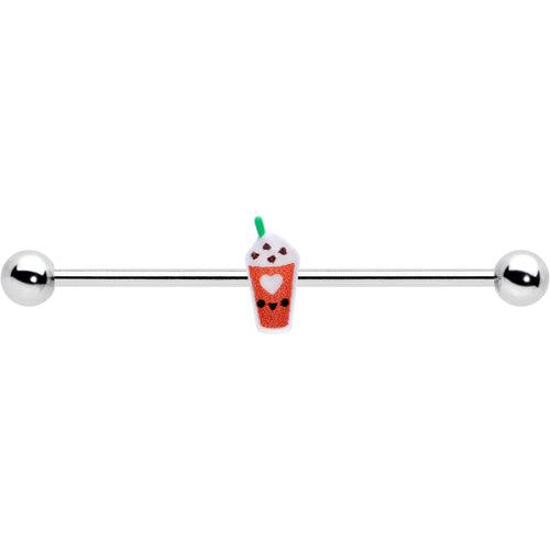 14G Sweet Pumpkin Frappe Thanksgiving Industrial Barbell 38mm