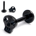 16G 5/16 Black ASTM F-136 Implant Grade Titanium Internally Threaded Skull Labret