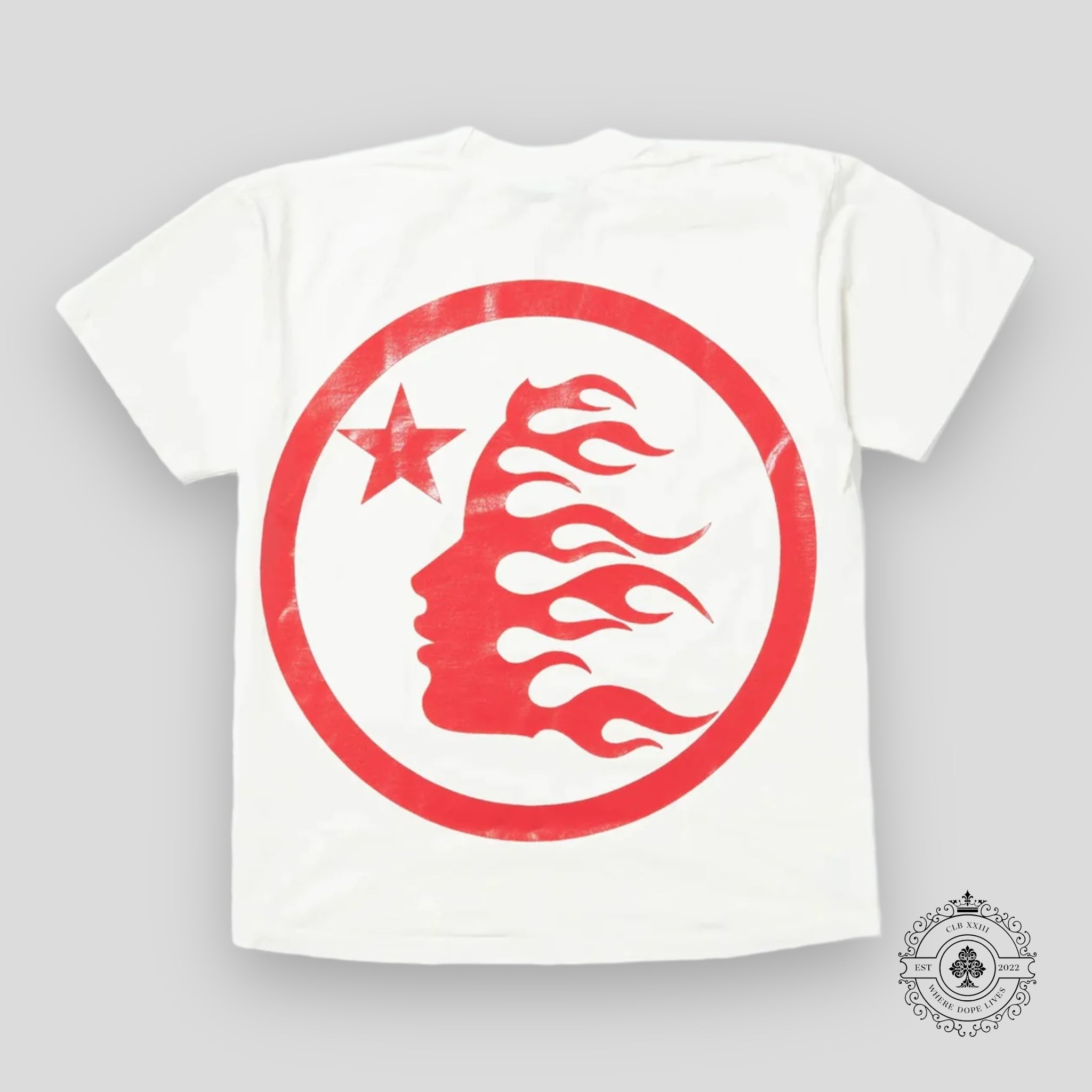 Hellstar Sport Logo Gel T-Shirt in White/Red