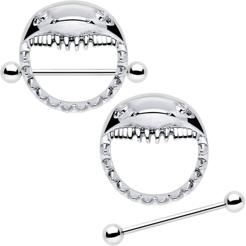 14G 9/16 Shark Bite Nipple Shield Set
