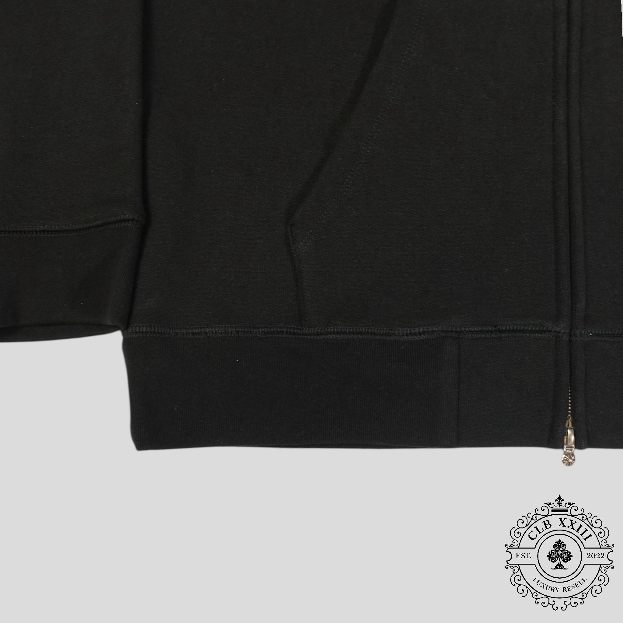 Chrome Hearts Paper Jam Zip Up Hoodie in Black