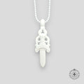 Chrome Hearts Silicone Dagger Necklace in White