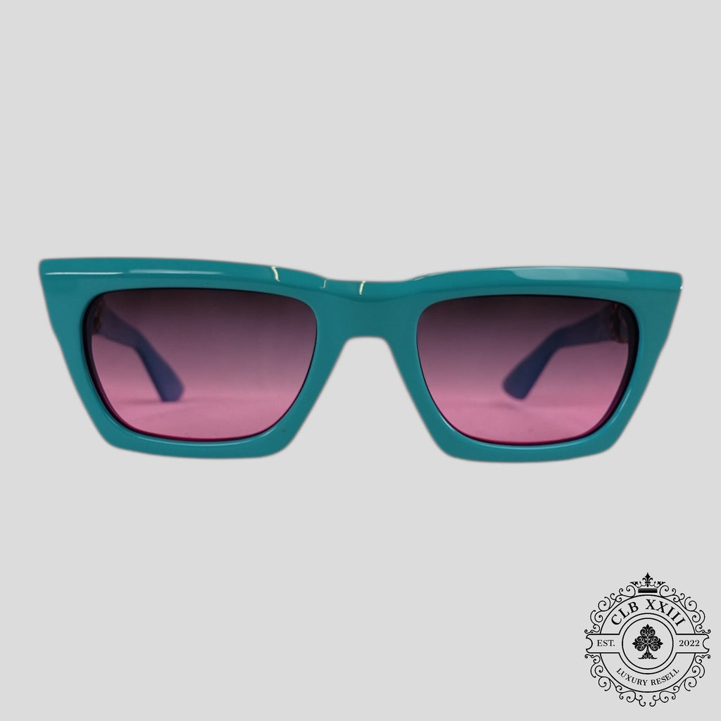 Chrome Hearts Cliterally Diamond Embellished Glasses in Blue/Silver
