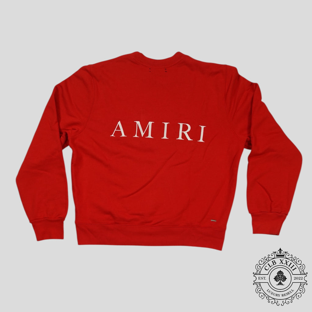 Amiri Ma Logo Crewneck in Red