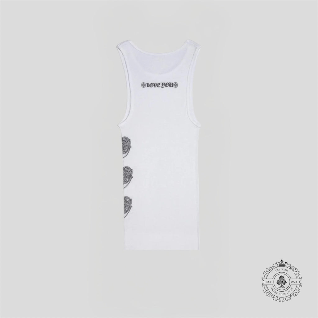 Chrome Hearts Love You Rib Tank White/Black
