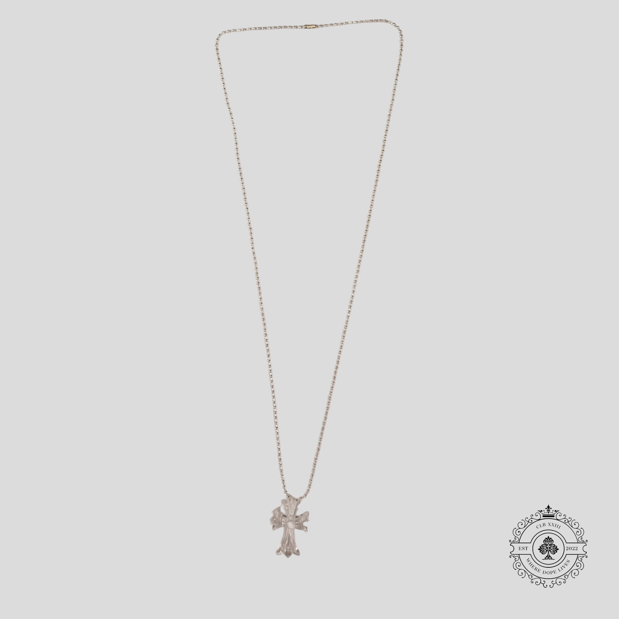 Chrome Hearts Silicone Cross Necklace in Clear