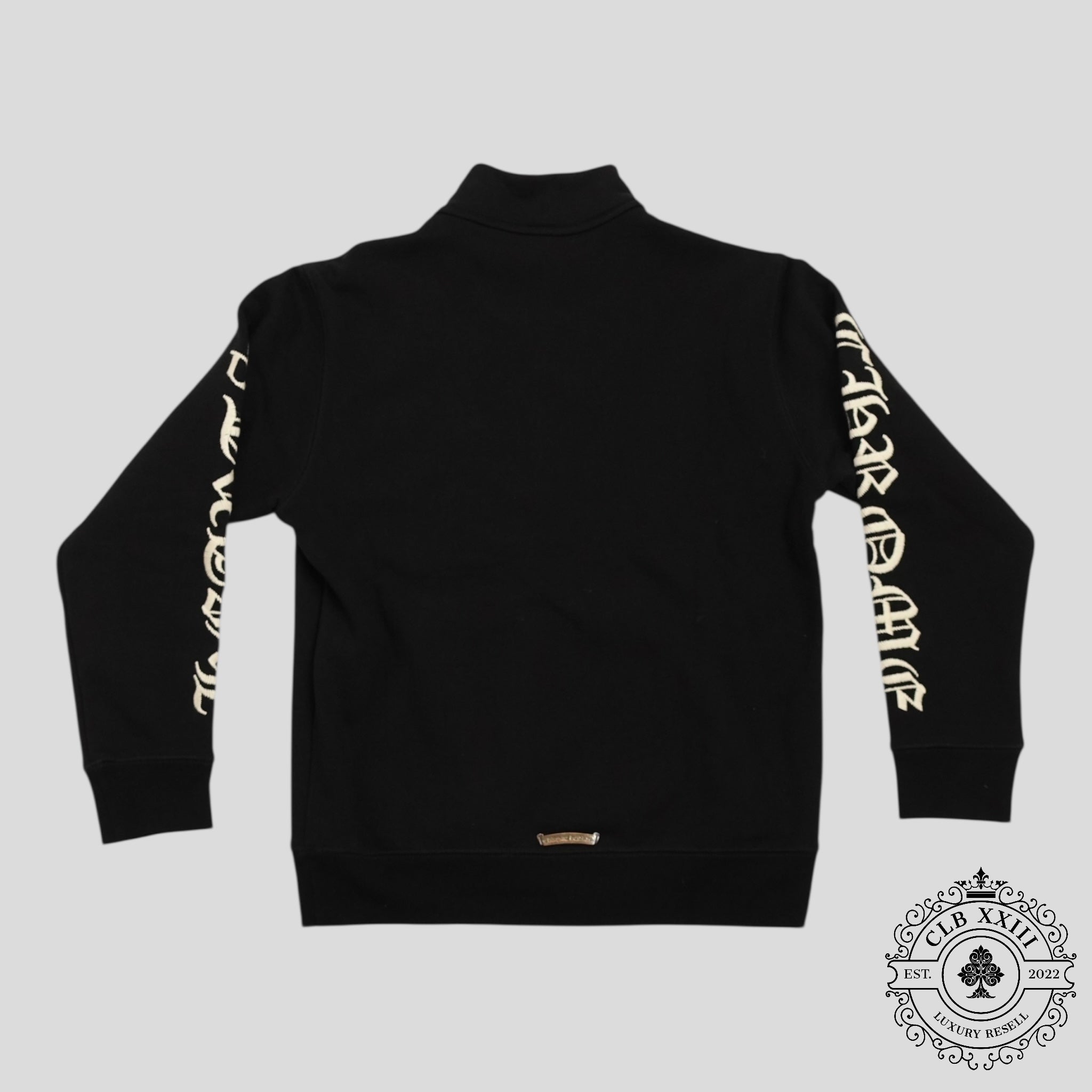 Chrome Hearts CH Embroidered Quarter Zip in Black