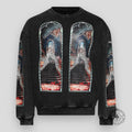 Who Decides War Descent Crewneck Sweater in Vintage Grey