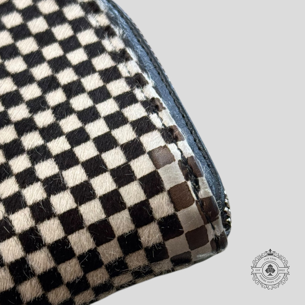 Chrome Hearts Checkered Zip Up Wallet