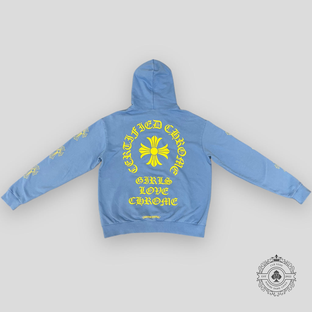 Chrome Hearts Drake Certified Chrome Hoodie in Light Blue