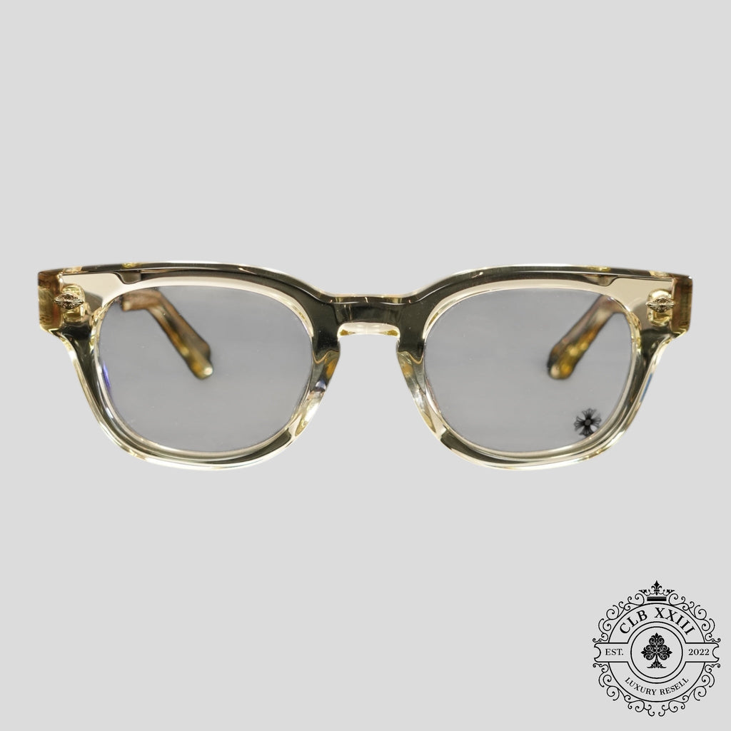 Chrome Hearts Jenna Tail Yea Glasses in Clear/Gold