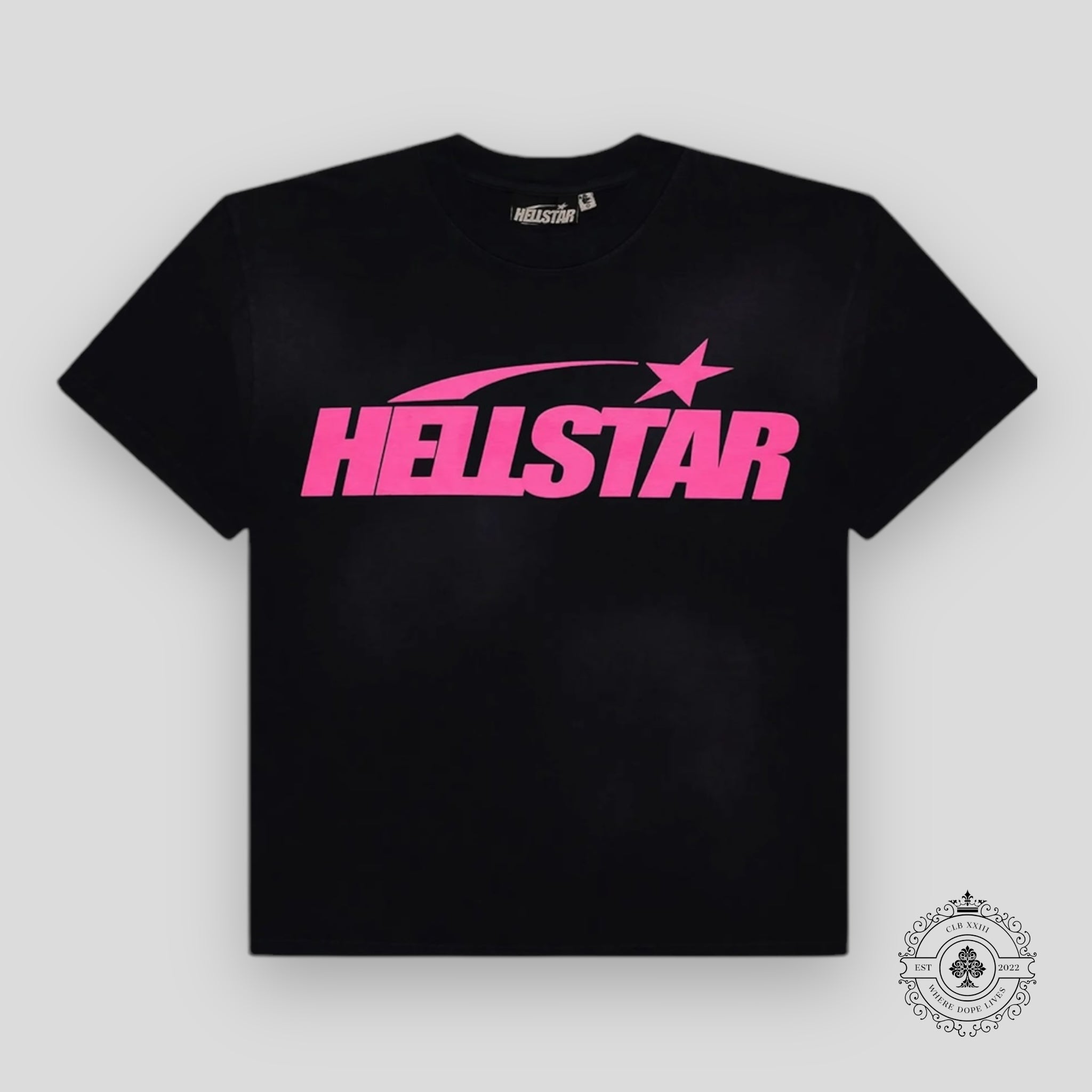 Hellstar Classic Logo T-Shirt in Black / Pink