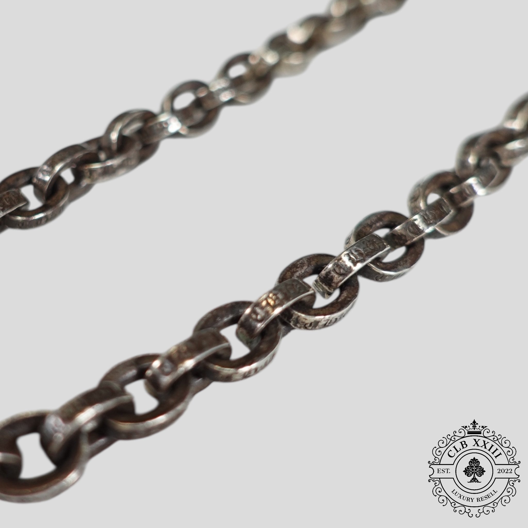 Chrome Hearts Paper Chain 20 Necklace in Silver