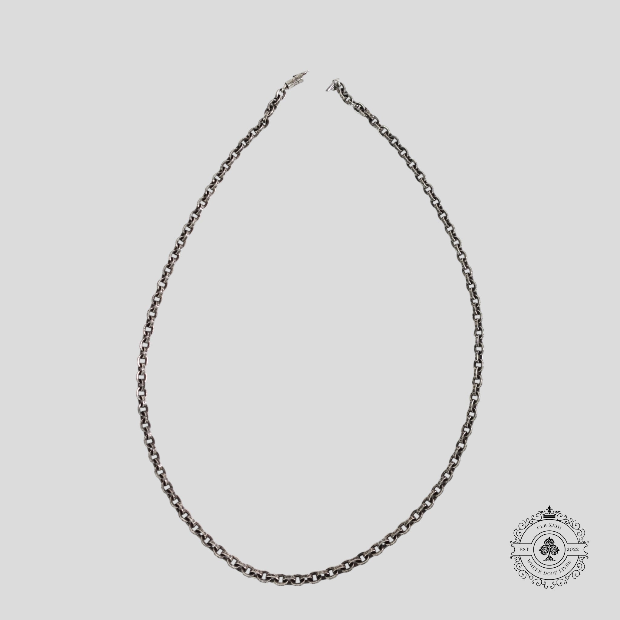 Chrome Hearts Paper Chain Necklace 24 in Silver