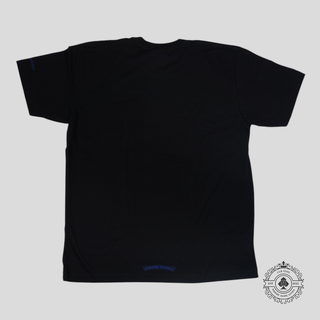 Chrome Hearts Neck Logo Tee in Black/Blue