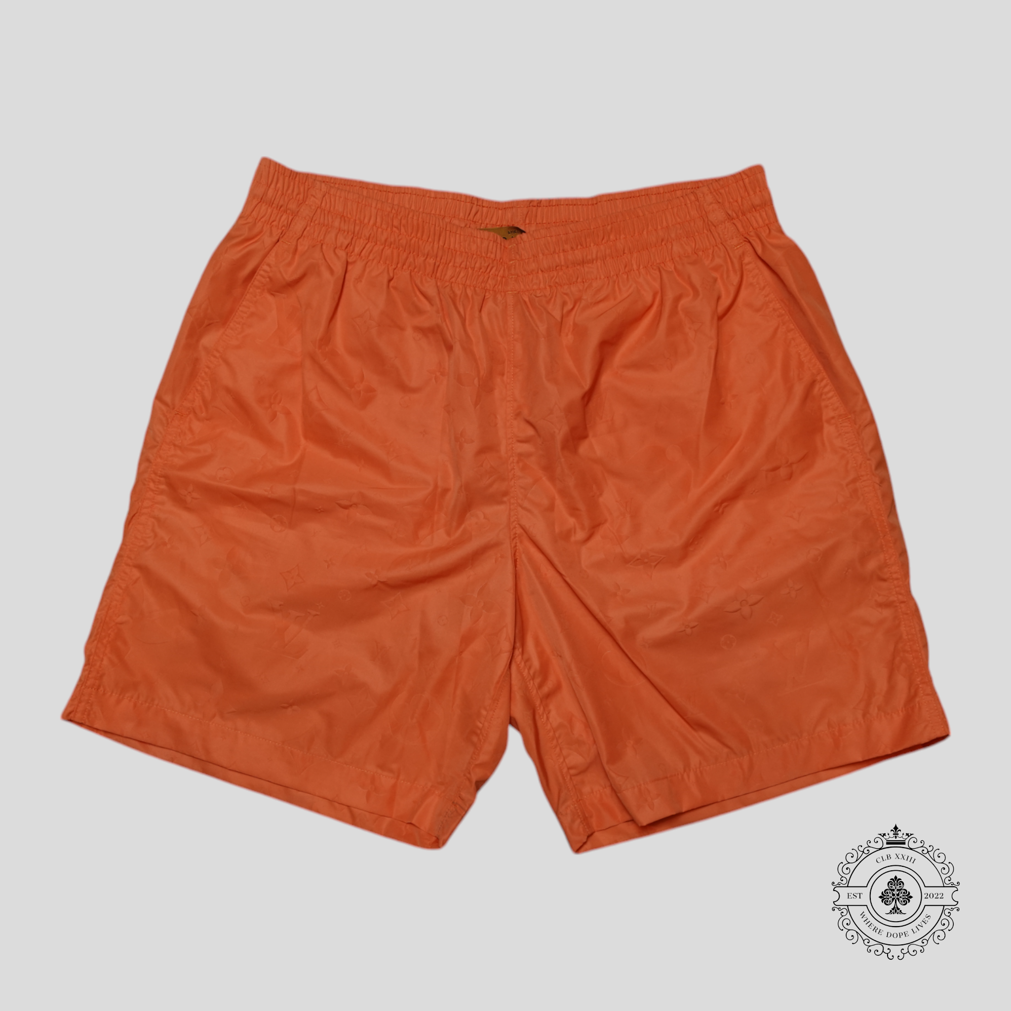 Louis Vuitton Lvse Signature Swim Board Shorts in Orange
