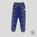 Amiri Knitted Bandana Jacquard Basketball Sweatpants in Blue