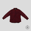 Moncler Genius x Fragment Moran Padded Flannel Overshirt in Red