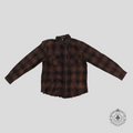 Amiri Distressed Plaid Overshirt in Brown