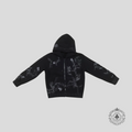 Louis Vuitton Flower Embroidered Zip Up Hoodie in Navy Blue