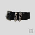 Chrome Hearts Silver Roller Belt in Black