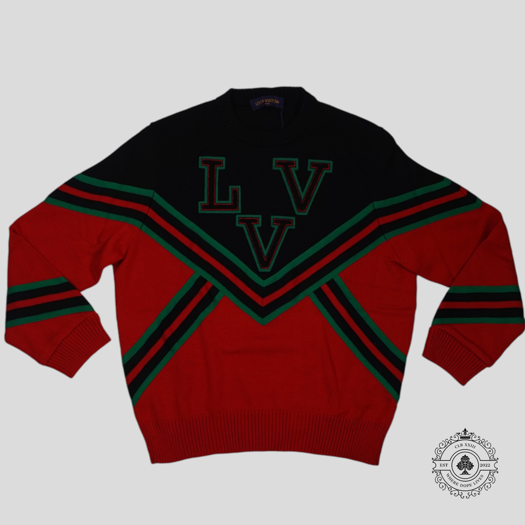 Louis Vuitton Lvv Sport Team Crewneck in Black/Red