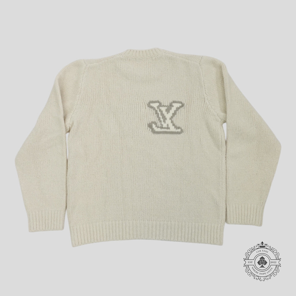 Louis Vuitton LV Jacquard Sweater in Cream